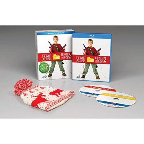 Home Alone 1 & 2 (with Exclusive Knit Hat) [Blu-ray]