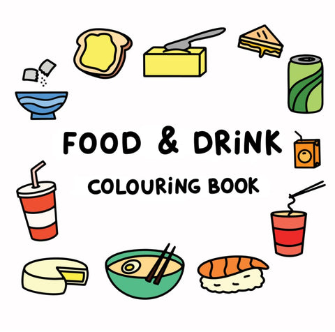 Food & Drink Colouring Book (Simple & Easy Colouring Books by ali)