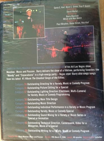 Barry Manilow: Music and Passion Live From Las Vegas