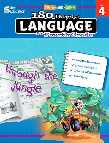 Shell Education 180 Days of Language for Fourth Grade (180 Days of Practice)