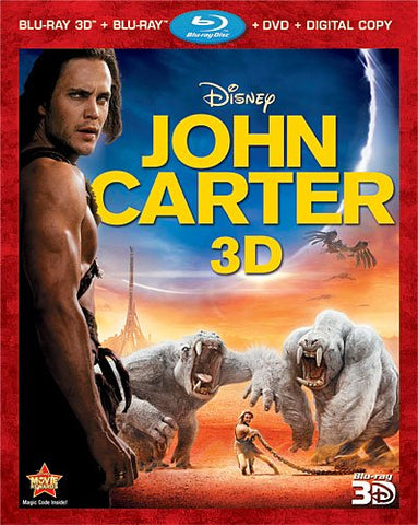 John Carter (Four-Disc Combo: Blu-ray 3D/Blu-ray/DVD + Digital Copy) [3D Blu-ray]