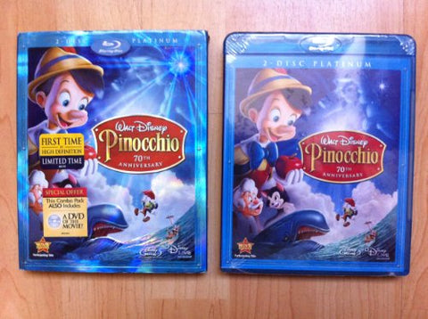 Pinocchio (Two-Disc 70th Anniversary Platinum Edition Blu-ray/DVD Combo + BD Live) [Blu-ray]