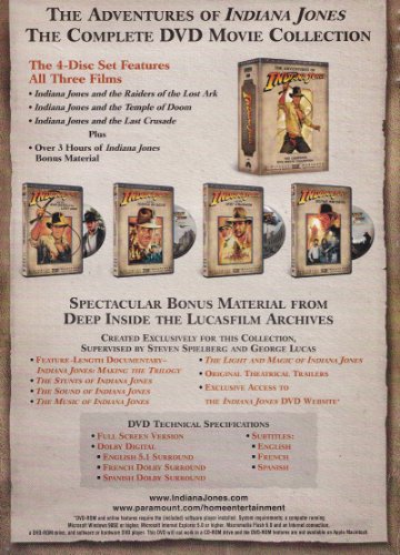 The Adventures of Indiana Jones: The Complete DVD Movie Collection (Full Screen Edition)