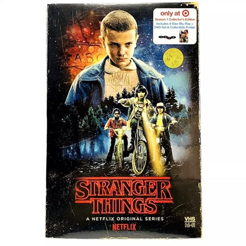 Crew of Stranger Things Box Season 1 DVD & Blu Ray Exclusive VHS Retro Package with Poster + Puzzle Netflix Series 2 items Hawkins Set