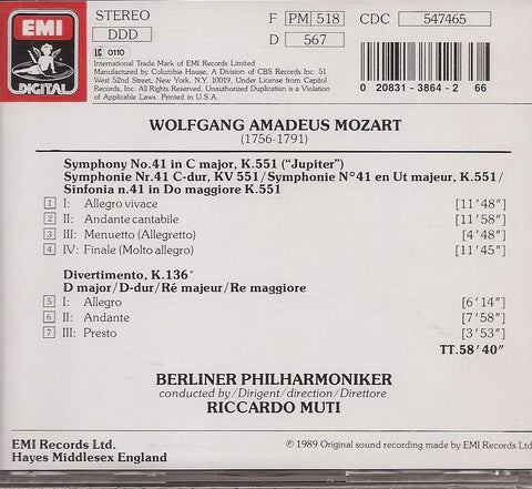 Mozart: Symphony No. 41(