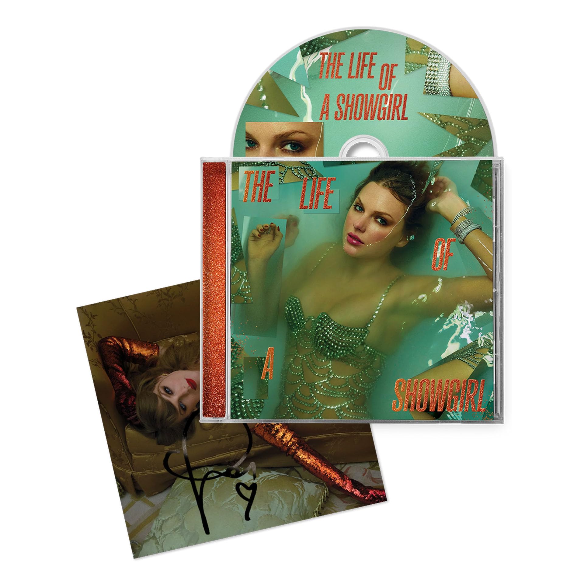 The Life of a Showgirl CD W/ Hand Signed Photo 2 (4.7" x 4.7"), Taylor Swift