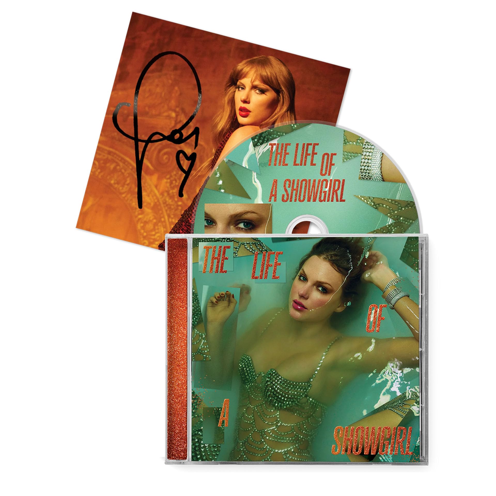 The Life of a Showgirl CD W/ Hand Signed Photo 3 (4.7" x 4.7"), Taylor Swift