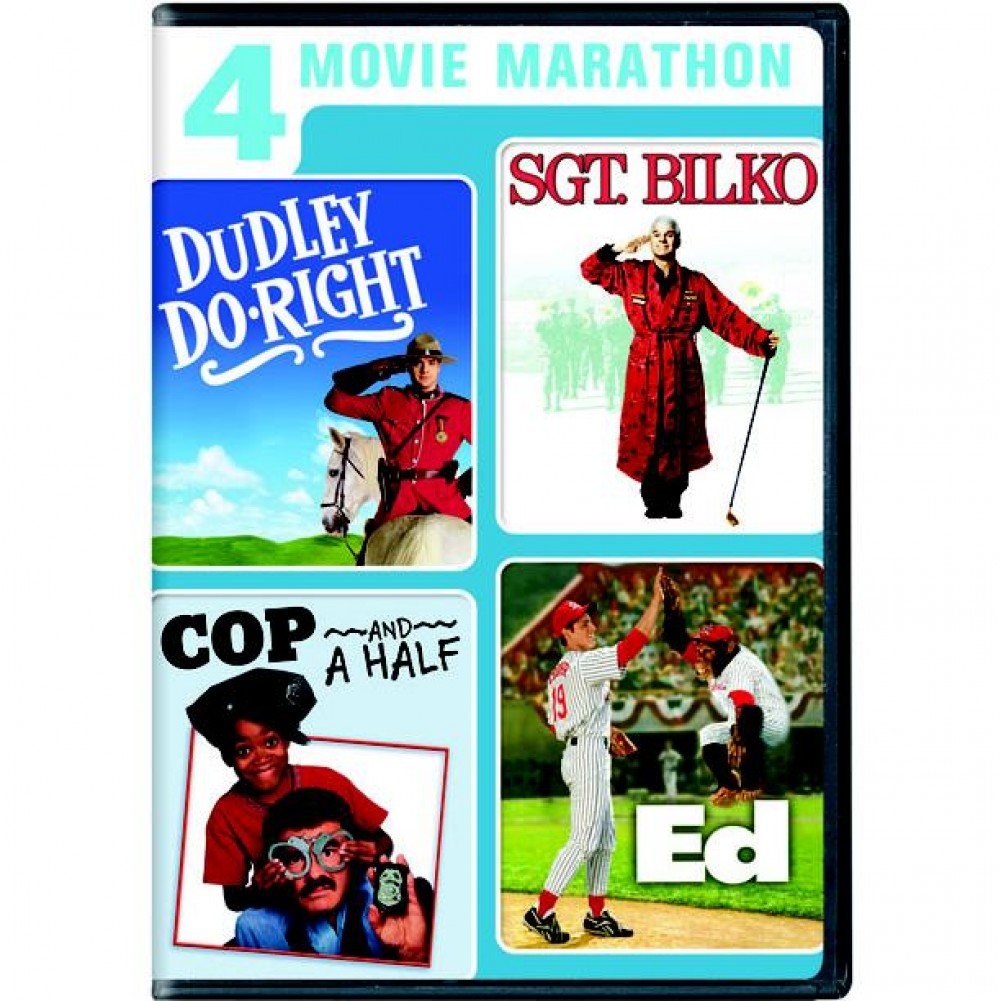 4 Movie Marathon: Family Comedy Collection (Dudley Do-Right / Sgt. Bilko / Cop and a Half / Ed)