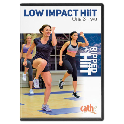 Cathe Friedrich Ripped with Hiit Low Impact HiiT Cardio Workout DVD - Use for Cardio, Low Impact HIIT Workout Training, Aerobic Conditioning, and Joint Friendly Exercise