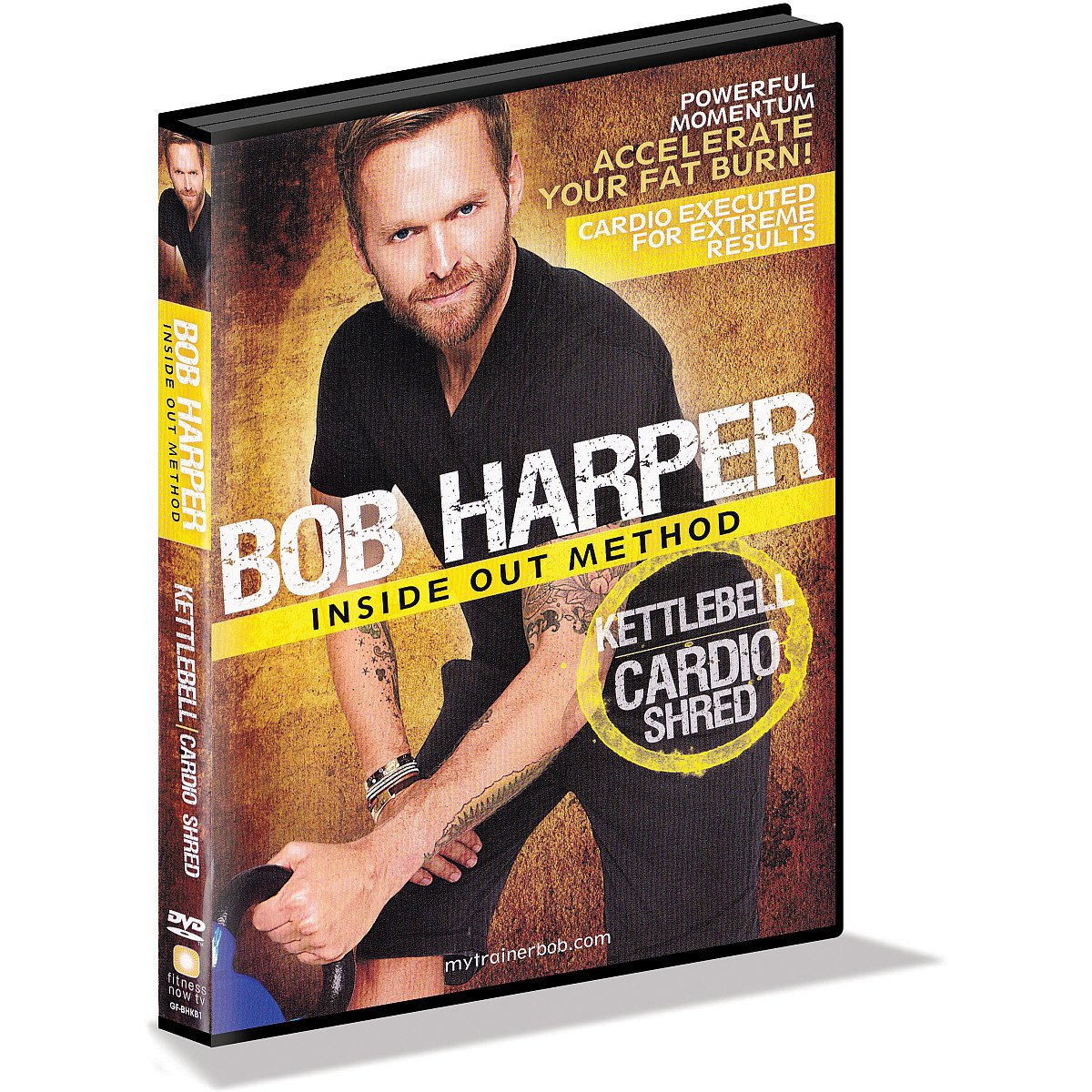 GoFit Bob Harper Inside Out Method – KettleBell Cardio Shred Workout DVD, Cardio Fitness, Maximum Fat Burn, by GoFit