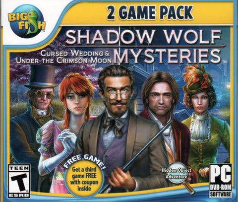 Shadow Wolf Mysteries UNDER THE CRIMSON MOON + CURSED WEDDING Hidden Object PC Game