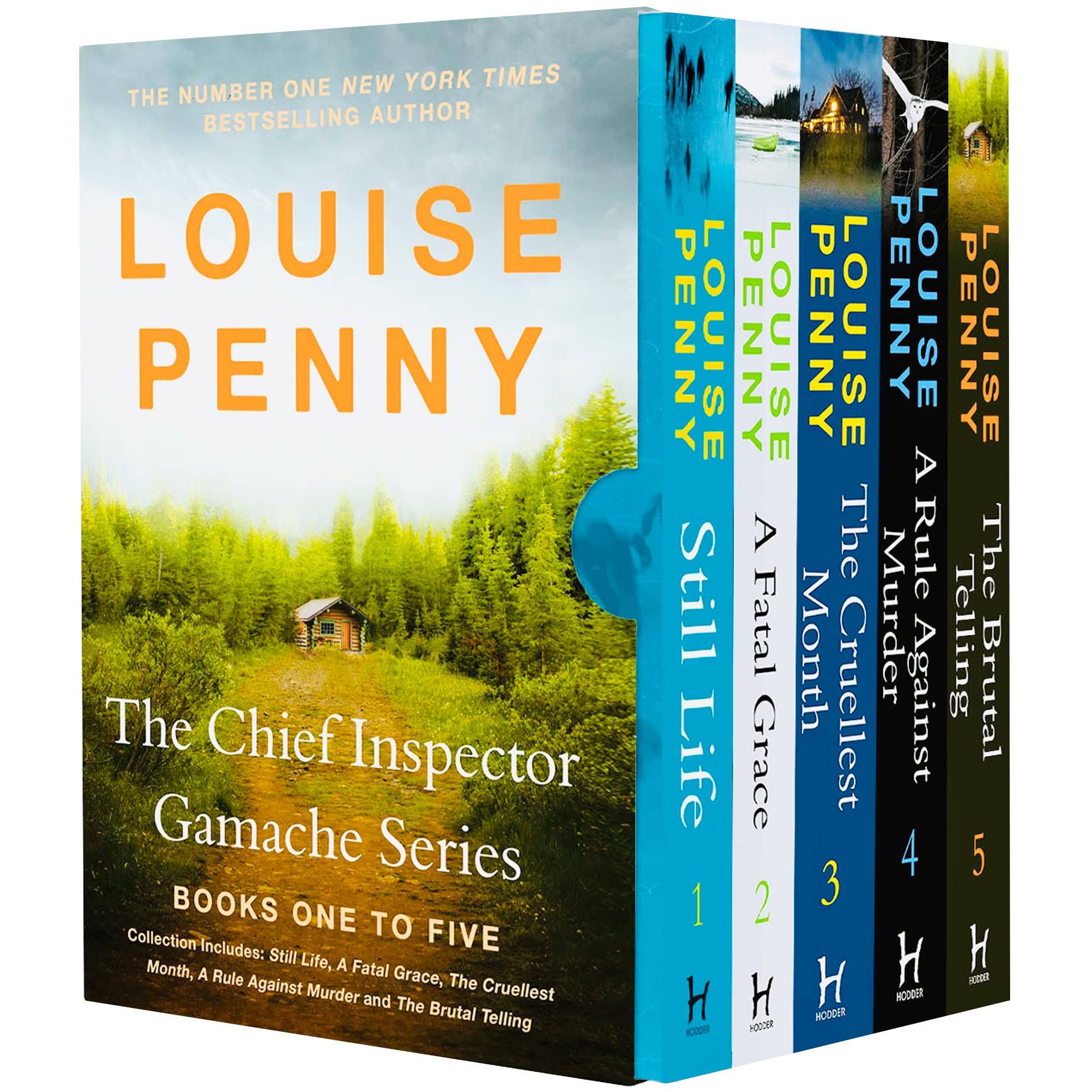 The Chief Inspector Gamache Series Books 1 - 5 Collection Box Set by Louise Penny (Still Life, Fatal Grace, Cruellest Month, Rule Against Murder & Brutal Telling)