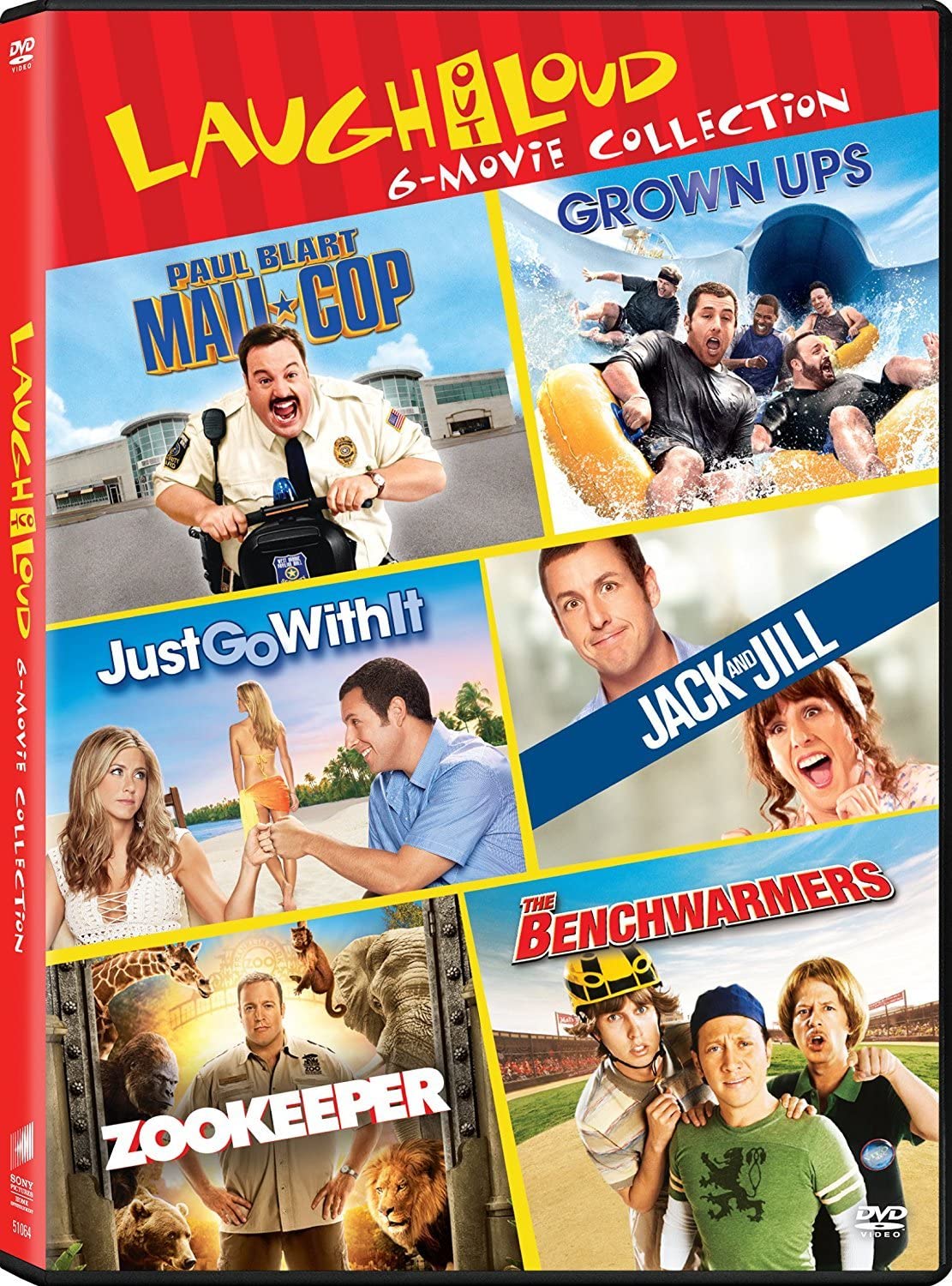 Benchwarmers, the / Zookeeper / Grown Ups (2010) / Paul Blart: Mall Cop / Jack and Jill / Just Go with It - Set