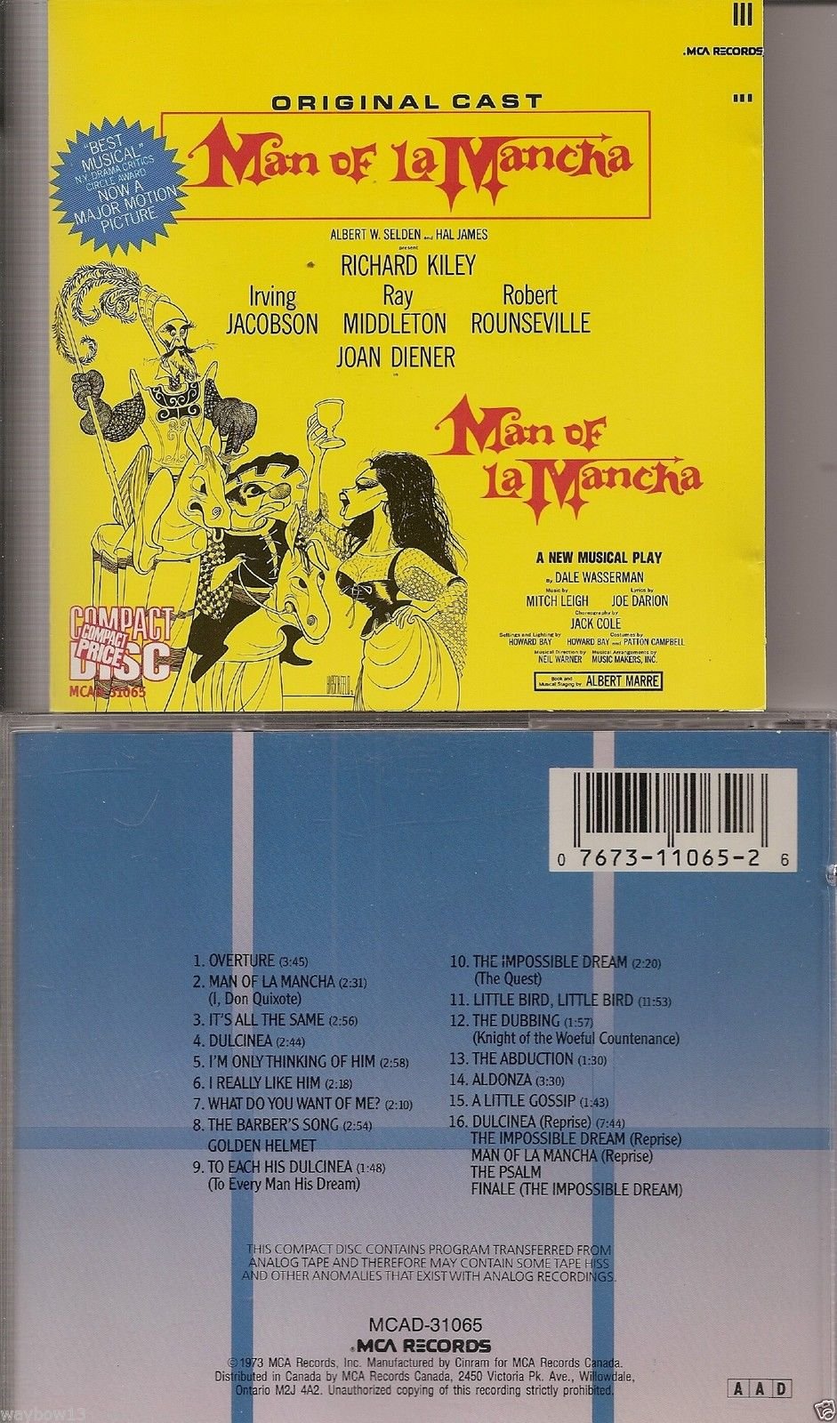 Man Of La Mancha (1965 Original Broadway Cast)