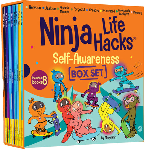 Ninja Life Hacks Self Awareness 8 Book Box Set (Books 41-48: Frustrated Ninja, Nervous Ninja, Jealous Ninja, Growth Mindset Ninja, Forgetful Ninja, ... Emotionally Intelligent Ninja, Memory Ninja)