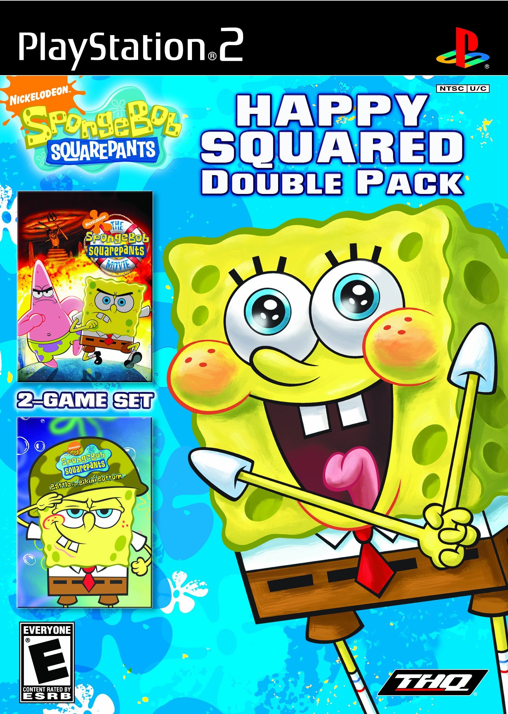 Spongebob Square Pants Happy Squared Double Pack (The Movie / Battle for Bikini Bottom) - PlayStation 2