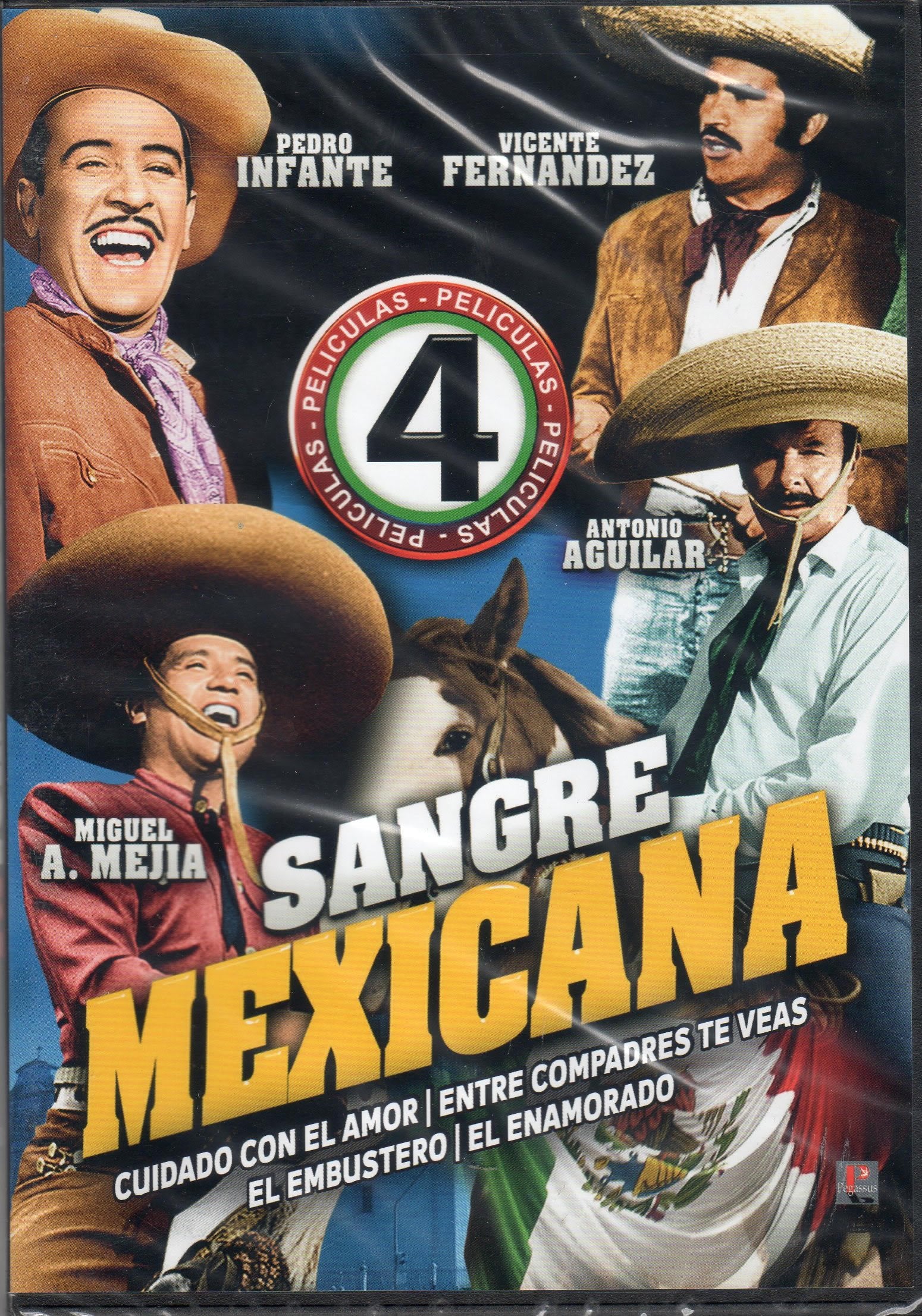 Sangre Mexicana {4 Peliculas} [Cuidado Con El Amor/el Enamorado/entre Compadres Te Veas/el Embustero].