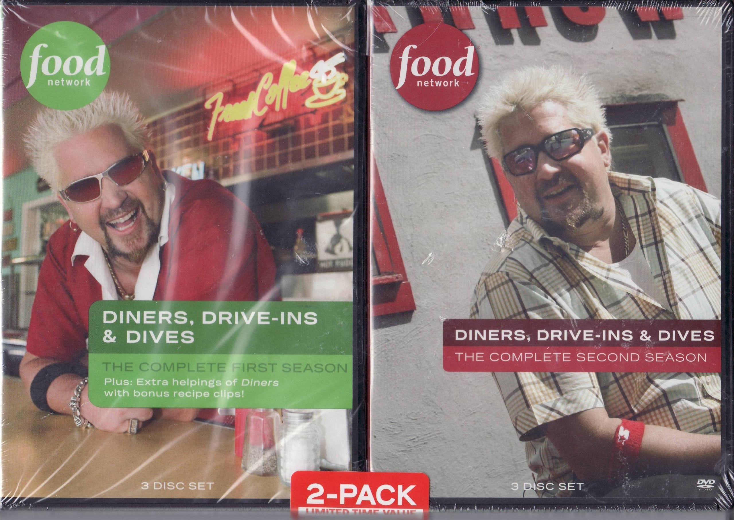 Guy Fieri Diners, Drive-Ins & Dives: The Complete First and Second Season 6 DVD SET