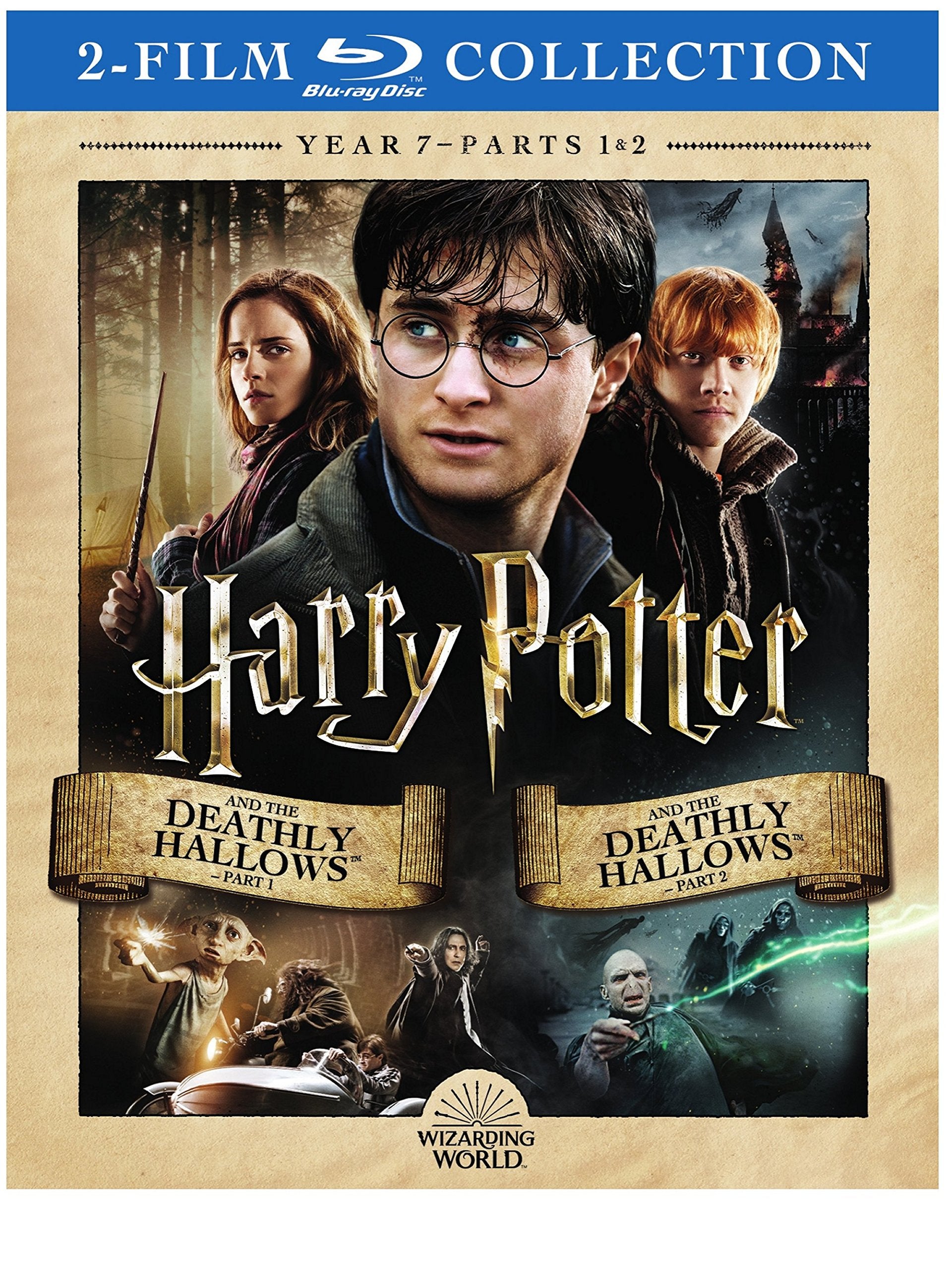 Harry Potter Double Feature: The Deathly Hallows Part 1 & 2 [Blu-ray]