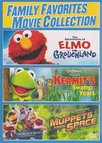 Family Favorites Movie Collection: The Adventures of Elmo in Grouchland / Kermit's Swamp Years / Muppets From Space