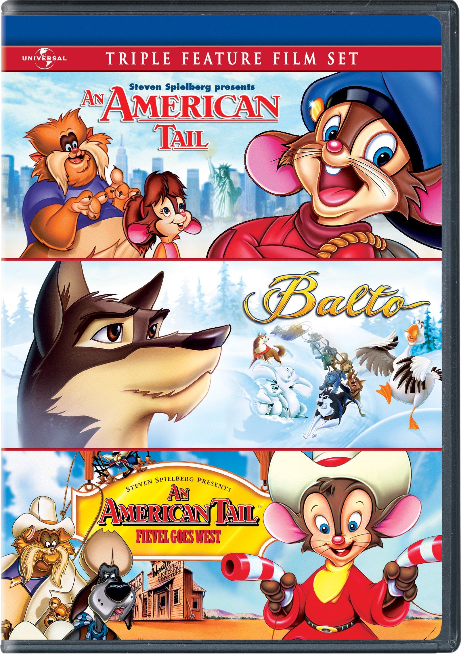 An American Tail / Balto / An American Tail: Fievel Goes West Triple Feature Film Set [DVD]