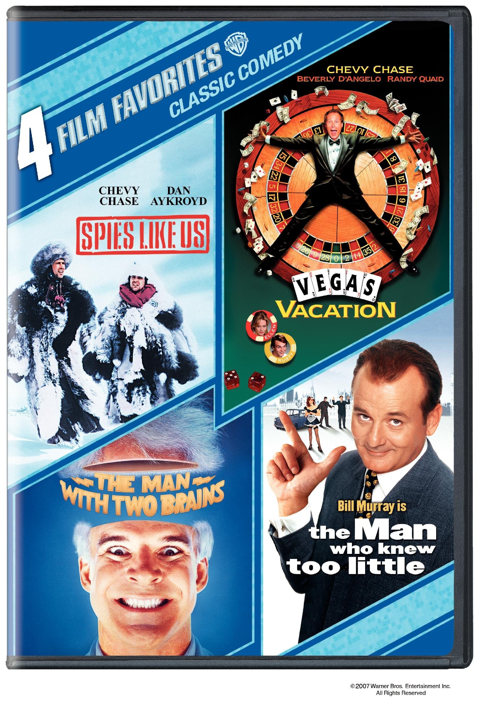 4 Film Favorites: Classic Comedies (The Man Who Knew Too Little, The Man with Two Brains, Spies Like Us, Vegas Vacation)