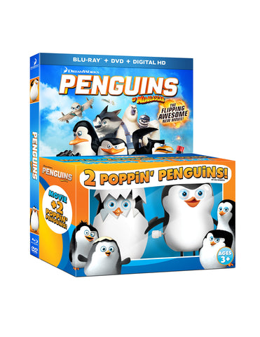 Penguins of Madagascar with 2 Poppin' Penguins Toys